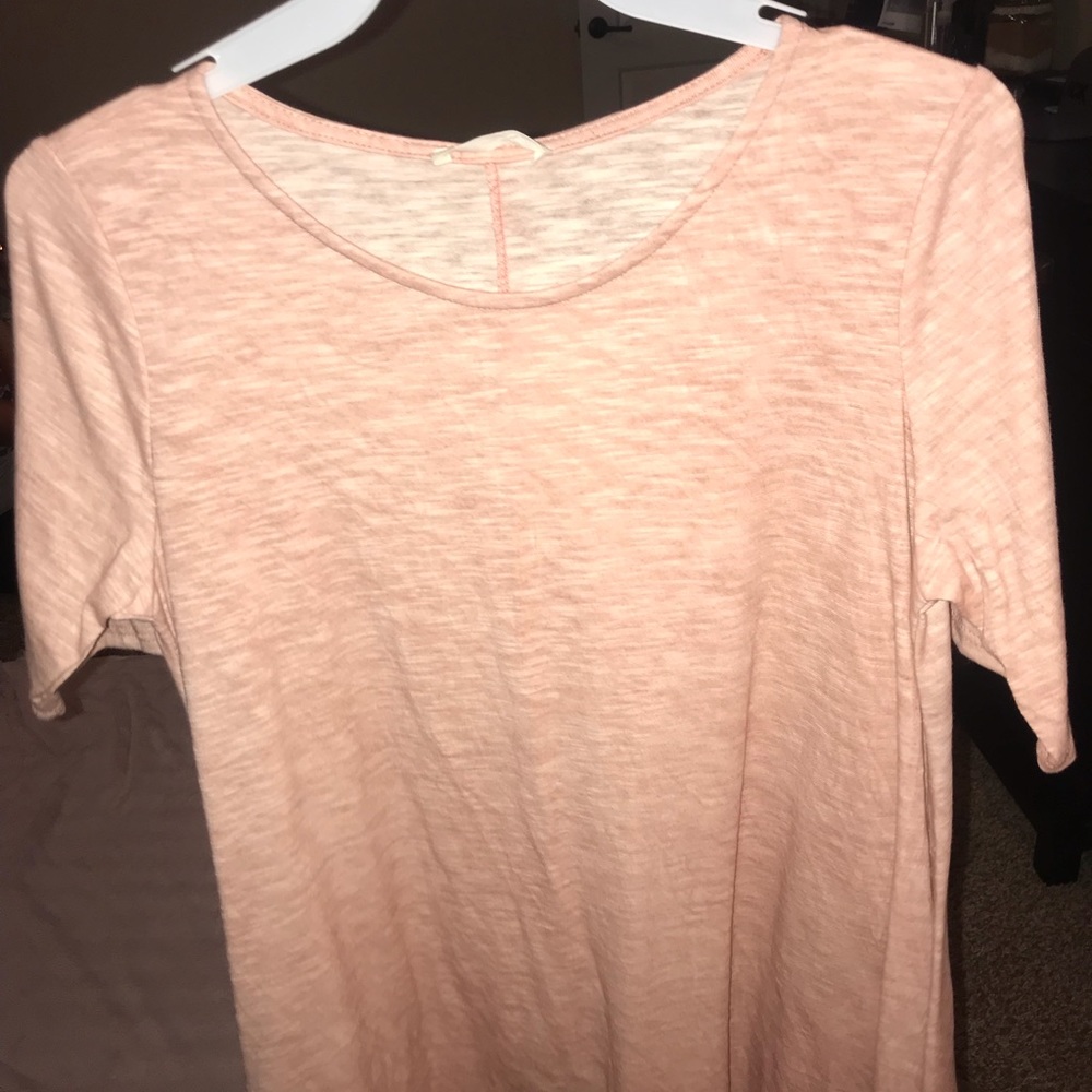 Salmon colored tee shirt dress